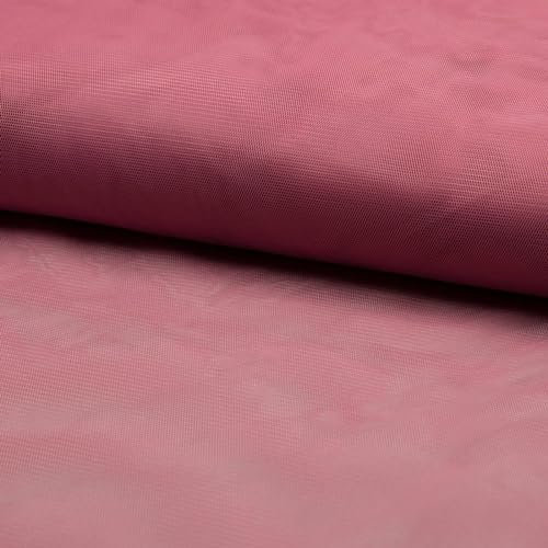 Soft-Tüll Kostümstoff Kleidertüll Fasching Feintüll ab 1 x 1,5 m Farbwahl Meterware, Farbe:altrosé