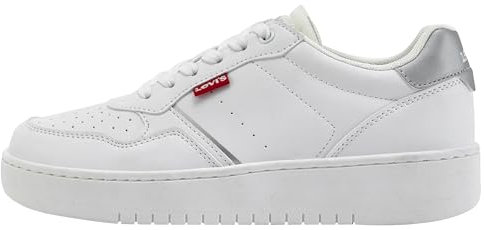 Levi's Aiden Normal Lace Sneaker, silberfarben, 36 EU