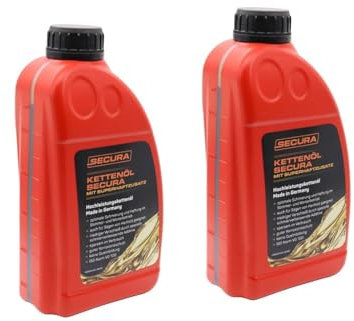 SECURA 2x 1 Liter (2 Liter) Kettenöl | Sägekettenöl mit Superhaftzusatz | Öl für Sägekette