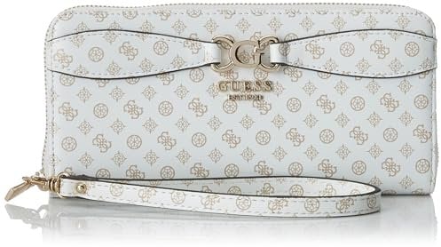 GUESS Arlena Logo SLG Zip Around Wallet L White Logo