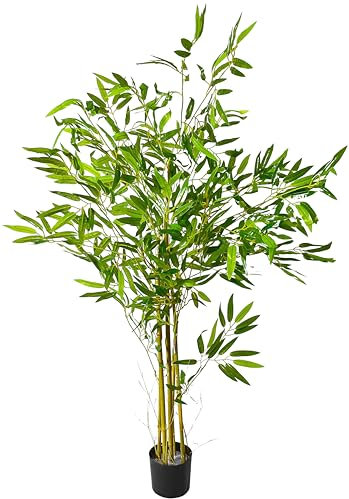 Stephans Möbelbörse Bambus Kunstpflanze im Blumentopf - 125 cm - Deko Pflanze Zimmerpflanze künstlich Kunstbaum