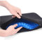 Extra große Stuhlkissen | Gel-Kissen für Autositz - Wabengel-Rollstuhlkissen für Fahren, Flugzeugreisen, orthopädisch, Steißbein, Büro, Ischias, Computer-Gaming-Stuhl, Blau, XL - 50 x 50 x 4,5 cm