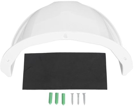 Surveillance Camera Protective Roof, Large Inner Area High Load Bearing Camera Dome Sun Rain Shade Wear Resistant for PTZ Type Camera (White)