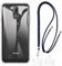 Custodia TPU con Tracolla/Collana a Spalla Compatibile con Brondi Amico Smartphone S Nero, Cover Protettiva Antiurto con Laccio Regolabile