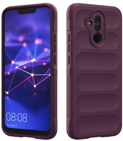 Custodia Compatibile con Huawei Mate 20 lite, Silicone Custodia per Tutto il Corpo, Copertura Antiurto con Fotocamera Protettivo, Cover Morbida al Tatto - Viola Scuro