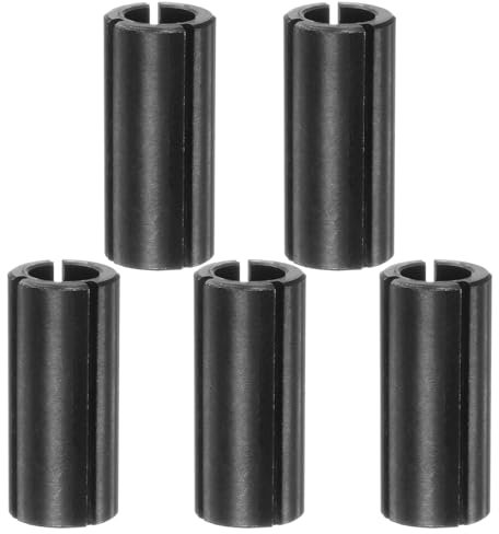 sourcing map Router Collet Chuck Driver Adapter 1/2 (12.7mm) to 5/16(7.94mm) Carbon Steel CNC Engraving Bit Router Converter for Woodworking Engraving Machine Tool 5pcs