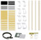 YPYMOD 17 Stück Ringversteller Set, 4 Spiralfaden für Ringbestimmung 8 Ringeinsteller mit Ring Anpassung Abstandshalter, Poliertuch und Messwerkzeug(Gold)