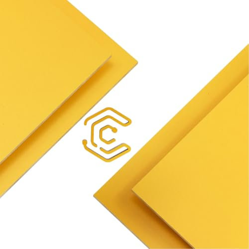 Creatorally Farbige Sperrholzplatte 3mm, Linde Holz für Lasercut 30x30 cm 4 Stück, Laser Sperrholz für Schneiden und Gravieren, Unbehandeltes Holzplatte zum DIY Holzver Brennung (Gelb)