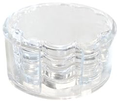 Untersetzer aus Acryl mit rundem Halter, 4 Stück (transparent)