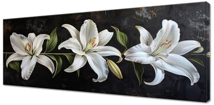 Diamond Painting Erwachsene Groß XXL 225x90cm, 5D Diamond Painting Anlage Diamant Paintings Bilder Lilie Diamonds Crystal Art, DIY Full Drill Diamant Malerei Stickerei Set, Deko Wohnzimmer R1-54