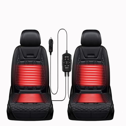 BesBet Foderine per Sedili Auto, Controllo Intelligente A Due Livelli Copri Sedili per Auto, Comfort Universale Riscalda Sedili Auto, Adatto per La Guida,C