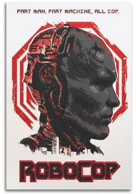 YRBKRUH RoboCop Filmposter, dekoratives Gemälde, Leinwand, Wandposter und Kunstdruck, modernes Familienschlafzimmer-Dekor-Poster, 20 x 30 cm