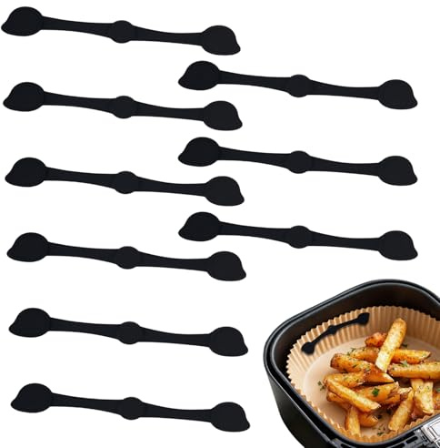 9 Stück Silikon Magnete für Airfryer -BPA-frei Magnete Airfryer Heißluftfritteuse Zubehör für Backpapier Zubehör für Ninja Cosori Philips Verhindert Verrutschen und Verbrennen