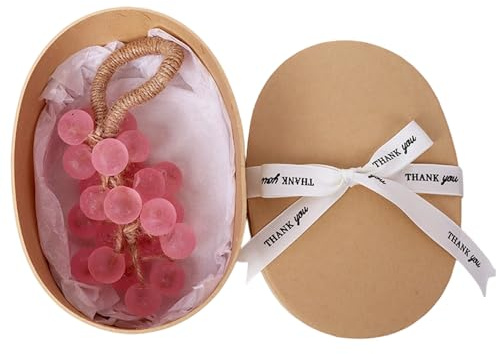Jiwyunlu Grape Soap On A Rope - Handmade Grapes Cluster Shaped Soaps - Decorative Soaps Bars for Bathroom, Foam is Dense, Easy To Rinse, Fragrance is Soft and Long-lasting, for Bathrooms, Wardrobes
