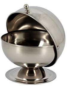 SUCRIER BOULE Ø 13CM TYPE BISTROR EN ACIER INOXYDABLE