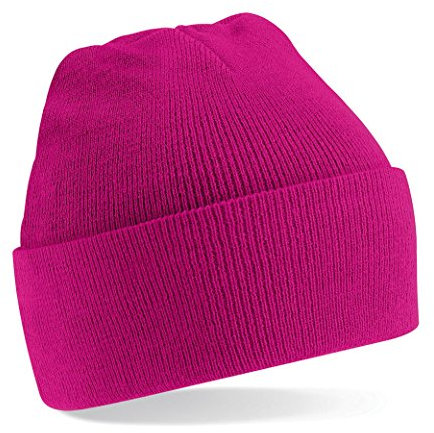 Beechfield Turn-up Beanie Cappellino da Baseball, Rosa (Fucsia), Taglia Unica Uomo