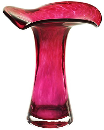 VaseBouquet Vase Blumenvase VIP Stiller Rot H 20 cm Handgemachte und Mundgeblasene Glasvase Tischvase