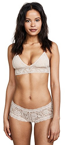 hanky panky Women's Signature Lace Padded Bralette, Chai, Tan, XXS
