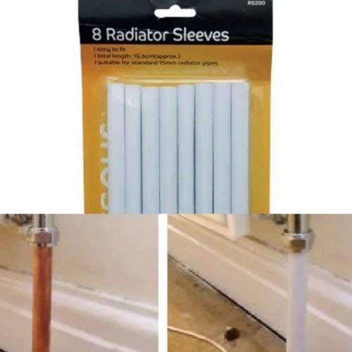 blackspur 3 X Radiator pipe covers sleeves white 15mm - 8 pack