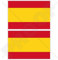 Bandera de España, 100 mm, pegatina de vinilo, 2 unidades
