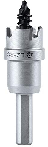 EZARC Lochsäge Hartmetall-Bohrer, leistungsfähiger Lochöffner ideal für Löchern in Edelstahl und Metall, 24mm