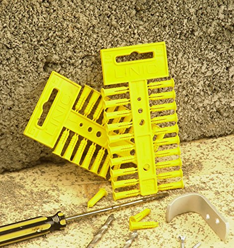 Linic UK Made Fixing Masonry Plastic Wall Plugs, 5mm x 100 (5 Strips of 20) YELLOW. (S7657) Free UK Postage