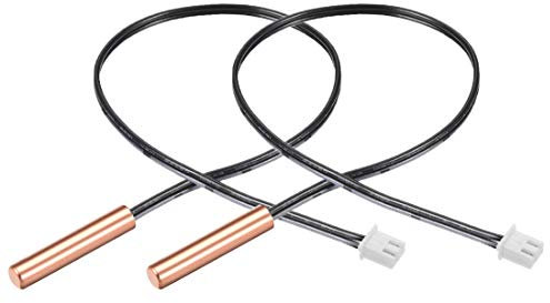sourcing map Sensor de Temperatura Sensible al Cobre para Aire Acondicionado 15,7, Sonda de Termistor 10K NTC, 2 Piezas