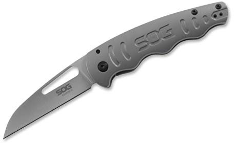 SOG Unisex – Erwachsene Escape FL Taschenmesser, grau, One Size
