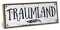ARTFAVES® Wandbild Holzschild mit Spruch - TRAUMLAND - Türschild Retro Vintage Deko Bild Geschenk - Schlafen