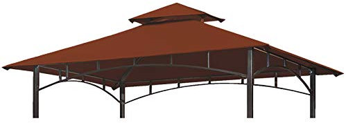 Eurmax Ersatz-Pavillon/Pavillon/Pavillon, doppelstufig, 152 x 2,4 m, rostfarben