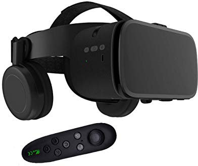 Kotaku BOBOVR Z6 Bluetooth Auricular inalámbrico Integrado Gafas 3D Casco de Realidad Virtual VR (+ Y1 Mando),Negro