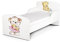 Leomark Funktionsbett aus Holz für Kinder, Kinderbett mit Matratze, Holzbett mit Seitenschutz Lattenrost, Komplett Set für Kinderzimmer, Liegefläche 70/140 cm (Meine Bären)