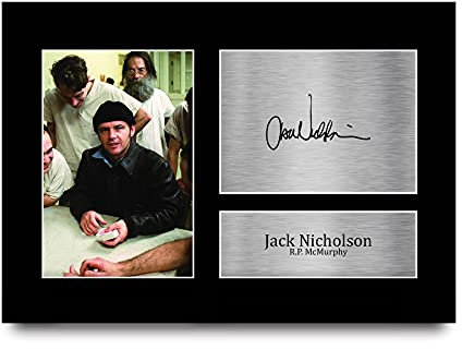 HWC Trading A4 Jack Nicholson One Flew Over the Cuckoo's Nest Geschenke Gedruckt, Signiert Autogramm Bild Für Film-Erinnerungsstücke-Fans
