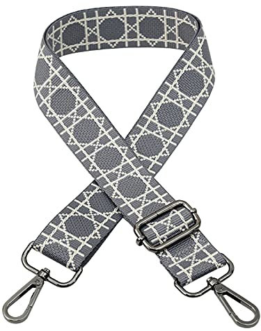 Verstellbarer Schultergurt Taschengurt Breit Schulterriemen Umhängegurt Herren Taschenriemen Damen Zubehör Tragegurt Längenverstellbarer für Schultertasche Tragetaschen und Handtaschen A-grau
