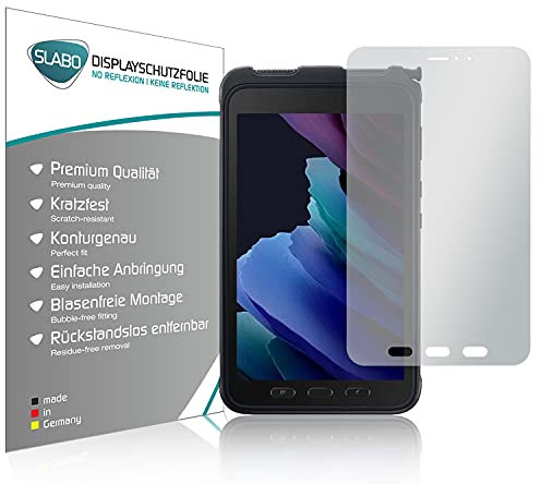 Slabo 2 x Protector de Pantalla Compatible con Samsung Galaxy Tab Active 3 lámina Protectora de Pantalla No Reflexion | No Reflexiones Mate