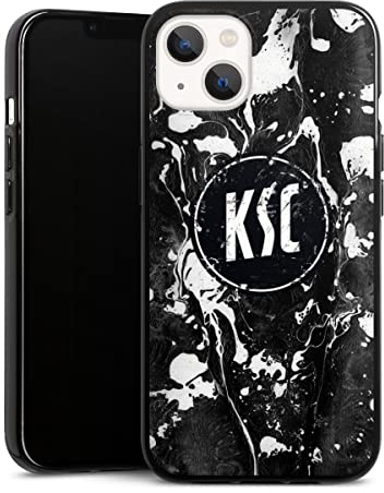 Silikon Hülle kompatibel mit Apple iPhone 13 Case schwarz Handyhülle Karlsruher SC Offizielles Lizenzprodukt KSC