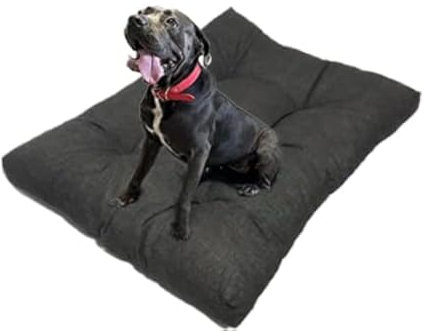 HIGH LIVING Highliving Hundebett- Hundekissen Flauschig Für Mittelgroße, Grosse Hunde Wasserdicht, Hundebetten Tragbare Hundematratze, Gepolstert Hundematte Grau in 10cm Höhe (M (76x50cm), Grau)