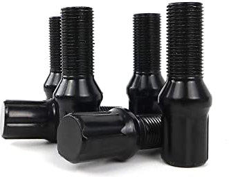 OMP Speed Juego de 20 Tornillos Desplazantes para Llantas M12X1.25 Conico Largo 28mm Llave 17/19 Color Negro DIN 10.9