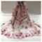 SHTGOI 1 Yard 3D Blumen Bestickte Tüll Spitze Stoff Stickereistoff mit Vier Kleeblättern Netzstoff für DIY Nähen Handgefertigte Kleidung Hochzeitskleid Heimdekoration 129,5 cm Breit Rosa