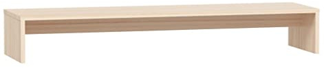 vidaXL Monitor Stand 100x27x15 cm, Rustic Solid Pinewood, Brown – Workspace Enhancer, Ergonomic Screen Riser, Desk Organizer, DIY Assembly Required