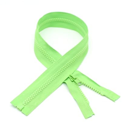 DOJA Barcelona | Cerniera Giubbotto Aperta | 10 Pz | 70cm | Numero 5 | Verde Mela | Chiusure Zip Giubbotto | Cerniera per Giubbotto da Cucire | Ricambi Cerniera Lampo Giacca, Pantalone, Borsa, Jeans