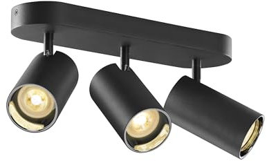SLV ASTO TUBE |Deckenleuchte, Deckenspot, Aufbauleuchte, Innenbeleuchtung für Wohnzimmer, Schlafzimmer, Küche, Diele, Kinderzimmer | Aluminium, zylindrisch, max. 3x10W, schwarz