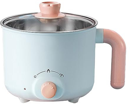 Mini Electric Hot Pot, Portable Multi Functional Travel Cooker Auto Power Off Non Stick Rapid Heating Compact and Portable Anti Dry Burning for Ramen Noodles Egg Travel Dormitory