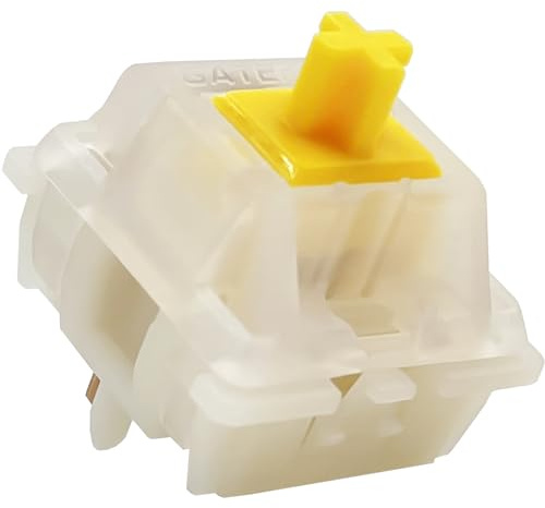 DRAOZA Gateron Milk Yellow Pro,5 Pin Switches pre lubed for MX Mechanical Gaming Keyboard（72pcs Milky Yellow）