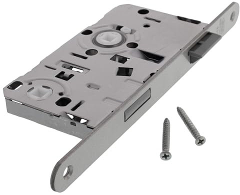 ToniTec BKS Einsteckschloss WC Zimmertuer Tuerschloss WC Schloss Links Falle und Riegel inkl Befestigung KL ES 2