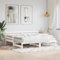 DJEKA Tagesbett Ausziehbar 90x200 cm Jugendbett Bett Mit Ausziehbett Weiß-22 Aus Holz Sofabett Schlafsofa Massivholz Kiefer