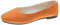 Rojeam Womens Flats Shoes Portable Pumps Ballet Flat Slip-on Ballerina Pumps Shoes Ladies Loafers, Orange, Size 6.5