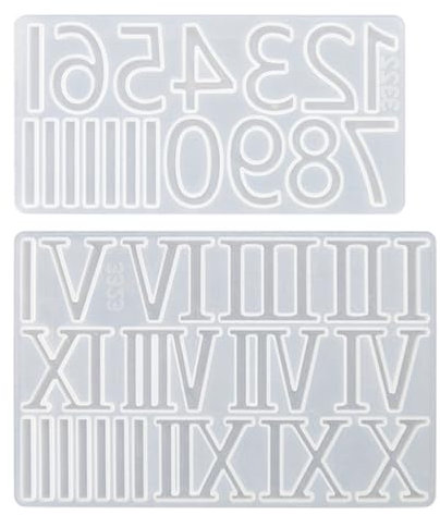 Xuanxi Silikonform, Uhr, große arabische digitale Harzformen, römische Zahlen, Silikonform, Wandbehang, Form für Epoxidharz, DIY, Handwerk, Schmuckherstellung