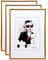 Set Moderner Glas Bilderrahmen NLS aus Kunststoff Perfekt für Fotos Poster und Wanddeko Collage: Farbe: 3er Pack Kupfer | Format: 40x60