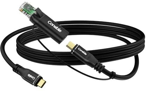 Upgrade USB C to USB C Cable with Ethernet to USB-C Adapter, 10FT 4 in 1 USB-C to USB-C 3.1 Gen 2 Cable, Supports 4K@60Hz Video Output, 100W Fast Charging, 10Gbps Data Transfer and 1Gbps Internet